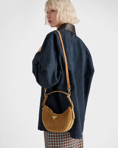 Arqué suede shoulder bag