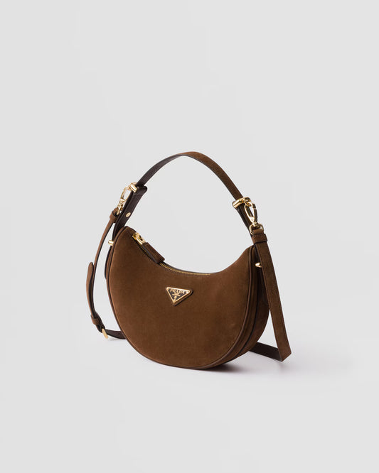 Arqué suede shoulder bag Cocoa Brown