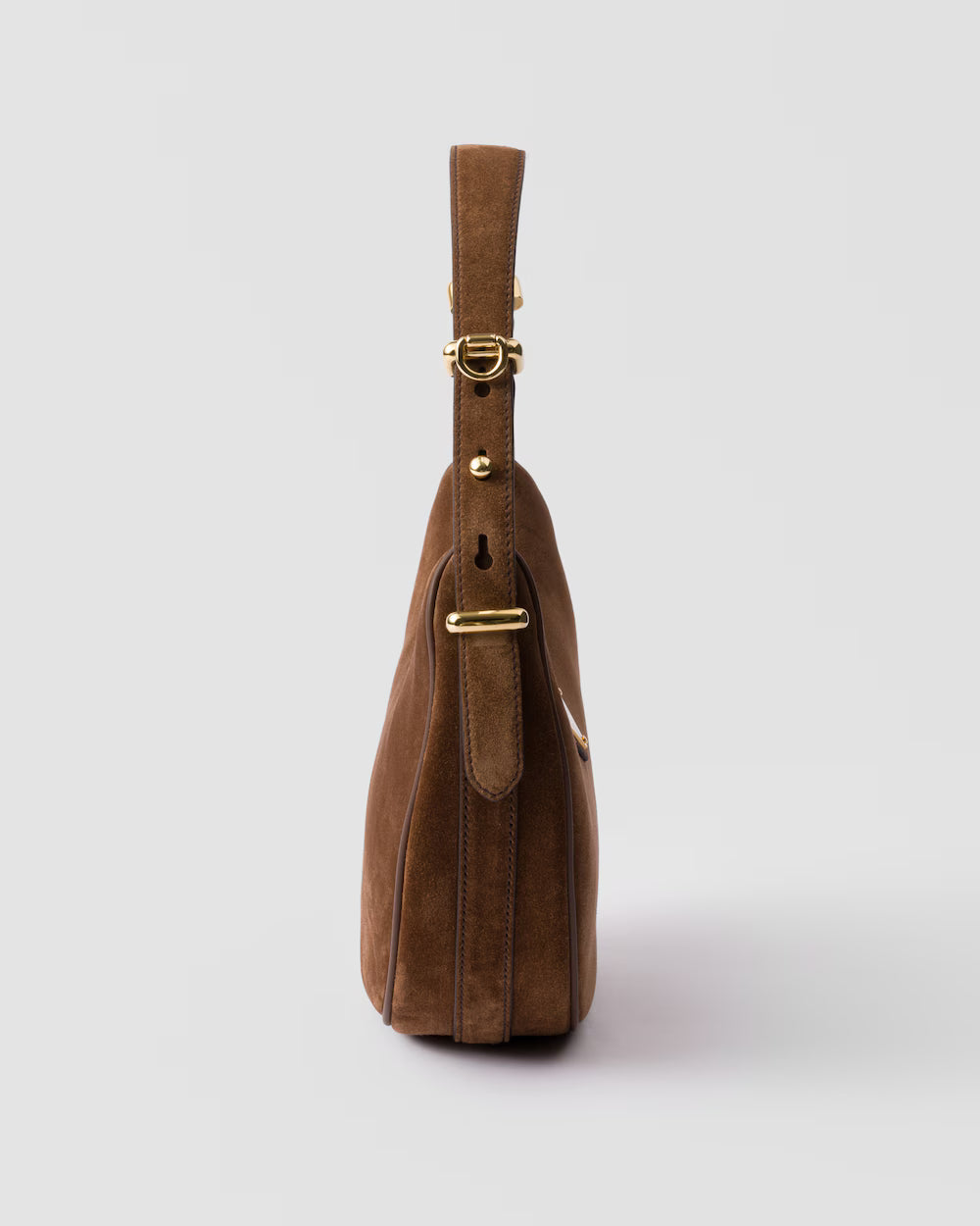Arqué suede shoulder bag Cocoa Brown